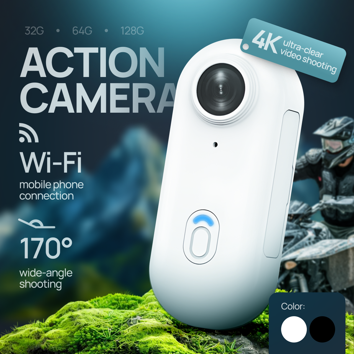 Action 4K Body Camera By SERENE PETALS + FREE Accessories Included 🎁