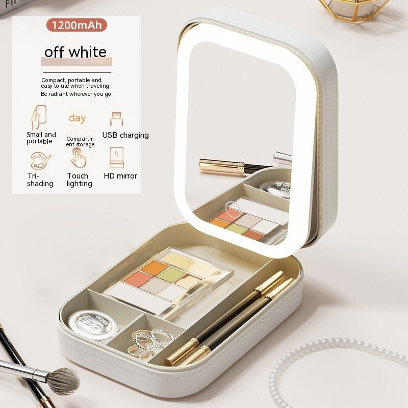 Smart Makeup Case with LED Mirror