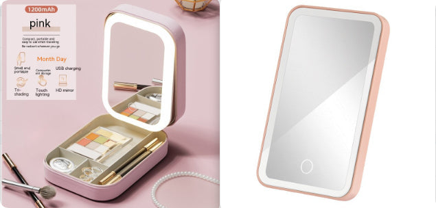 Smart Makeup Case with LED Mirror