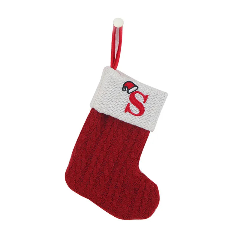 Christmas Socks Decor With Initial