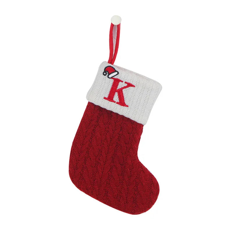 Christmas Socks Decor With Initial