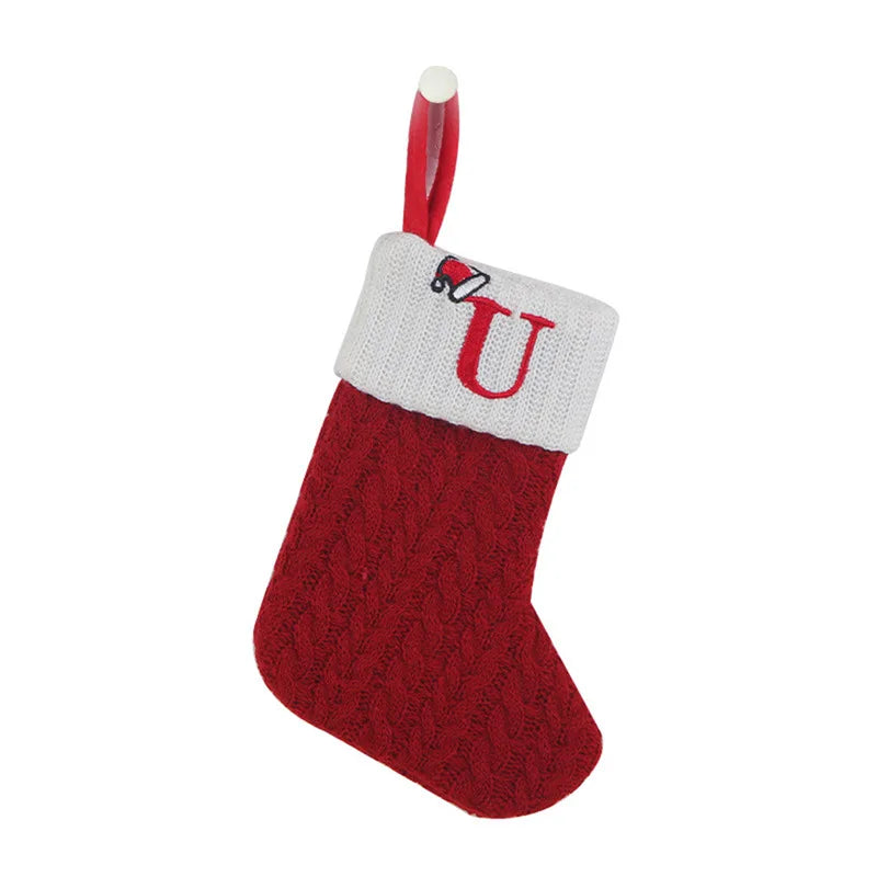 Christmas Socks Decor With Initial