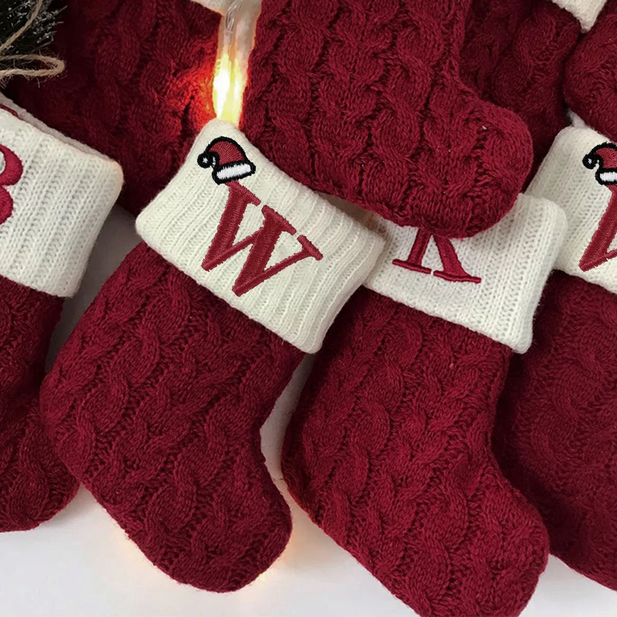 Christmas Socks Decor With Initial