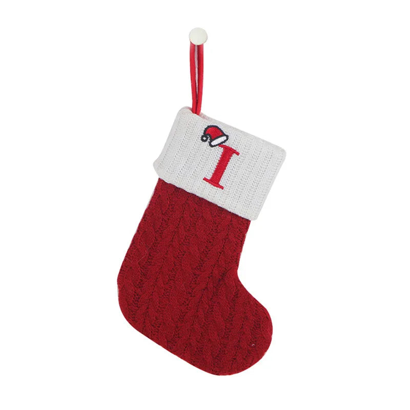 Christmas Socks Decor With Initial