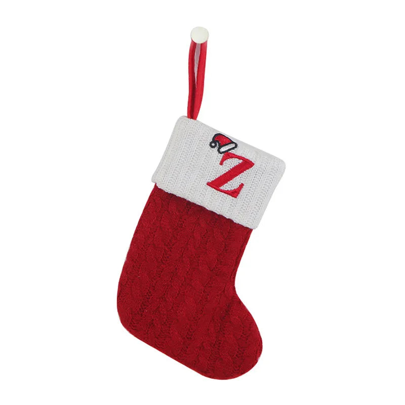 Christmas Socks Decor With Initial