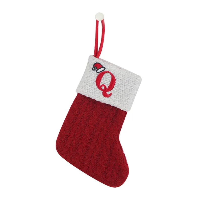 Christmas Socks Decor With Initial