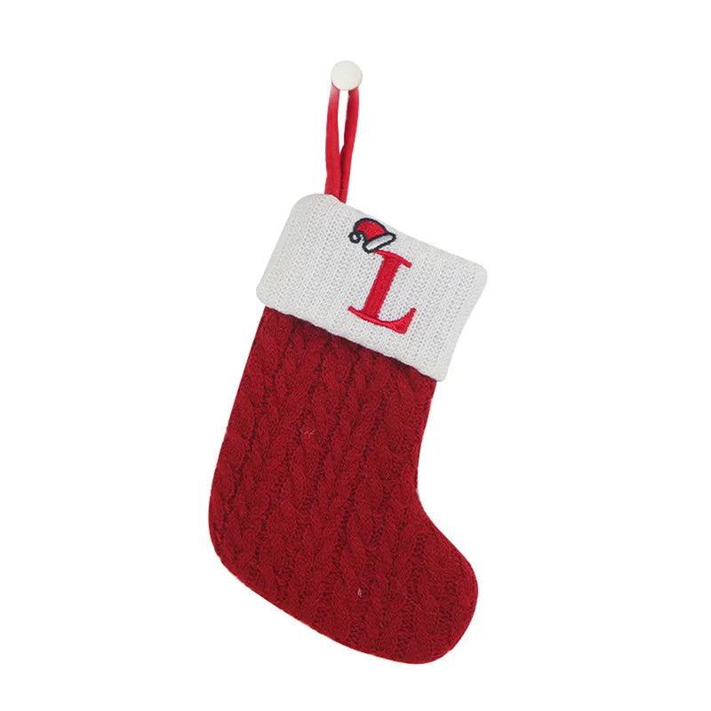 Christmas Socks Decor With Initial