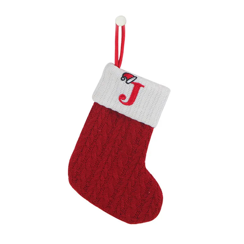 Christmas Socks Decor With Initial
