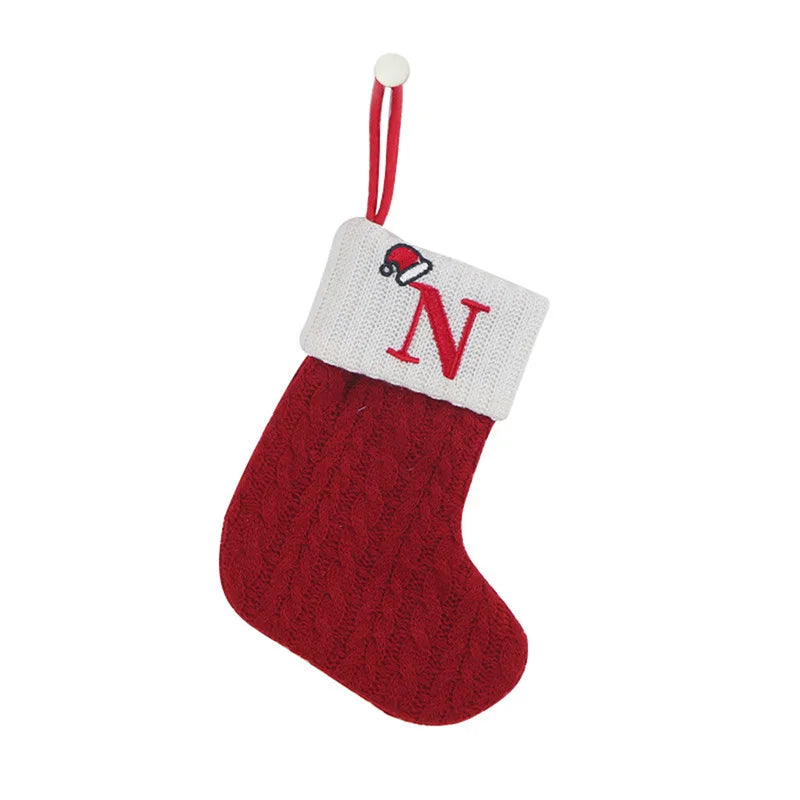 Christmas Socks Decor With Initial
