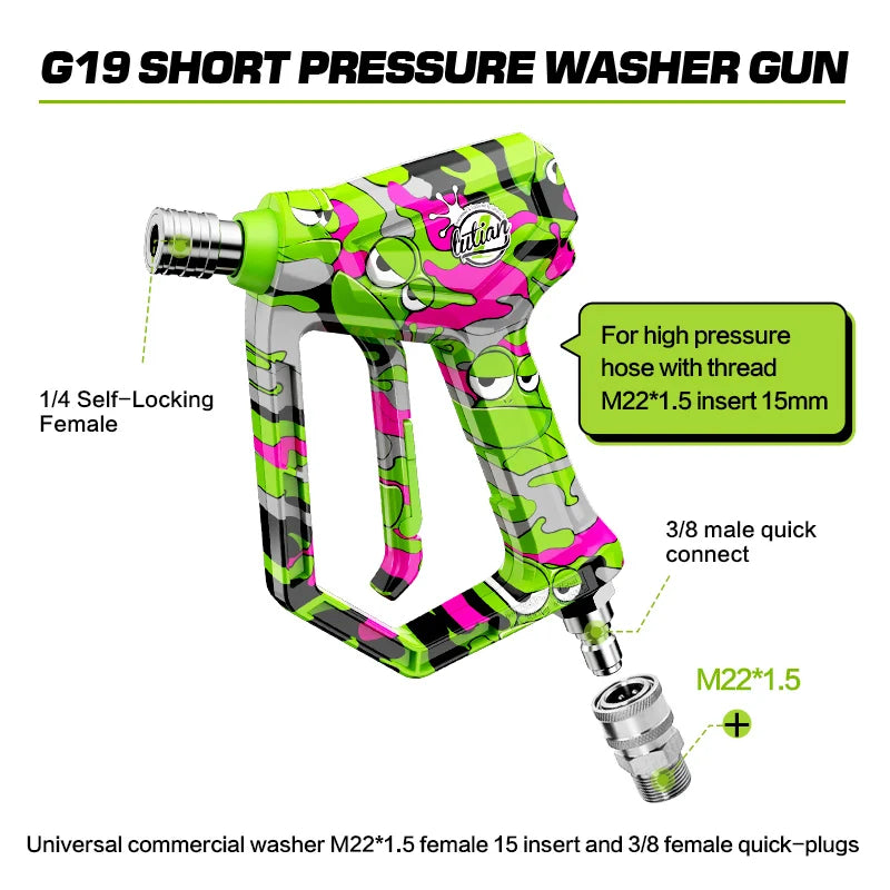 SHORT PRESSURE WASHER GUN-Graffiti Style