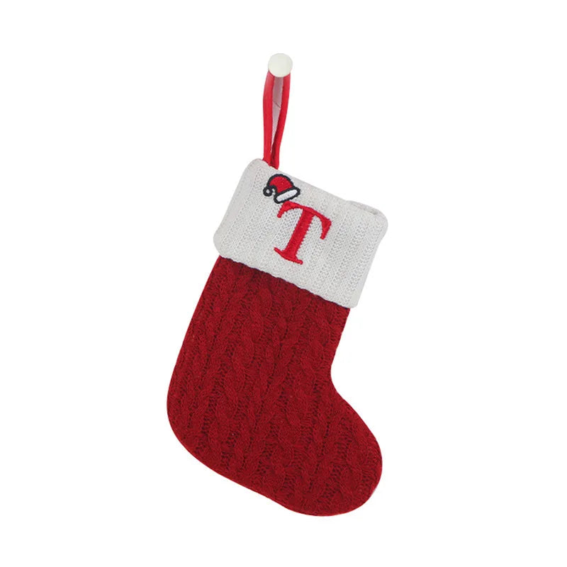 Christmas Socks Decor With Initial