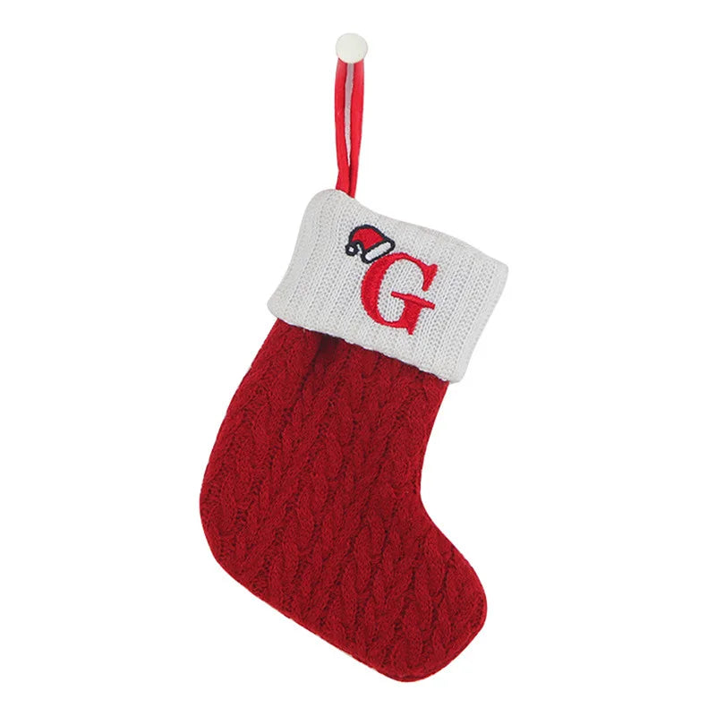 Christmas Socks Decor With Initial