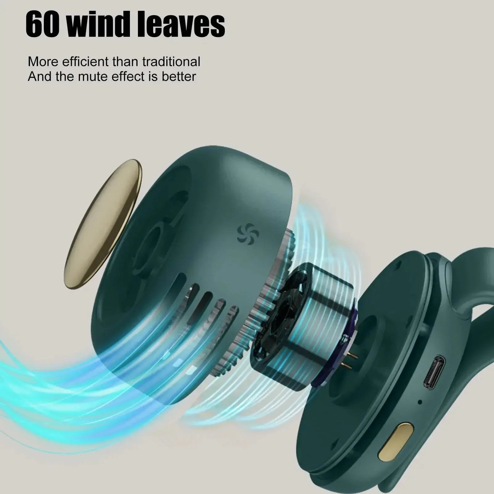 Clip Mini Fan by SERENE PETALS
