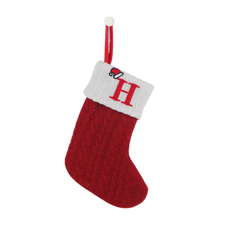 Christmas Socks Decor With Initial