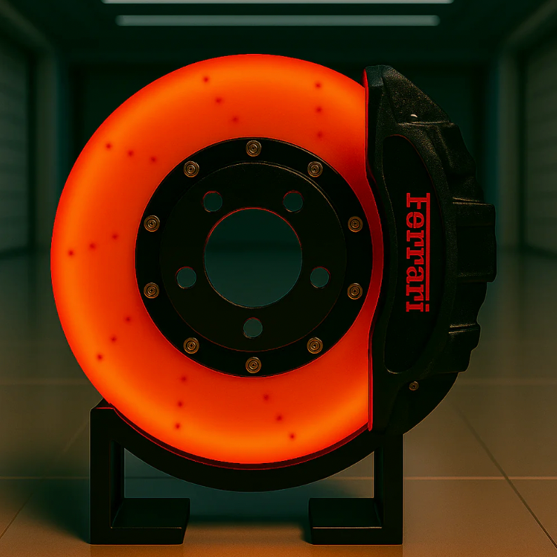 Brake Disc Lamp LED – Ferarri Style – Car Enthusiast Desk Light – USB-C Rechargeable