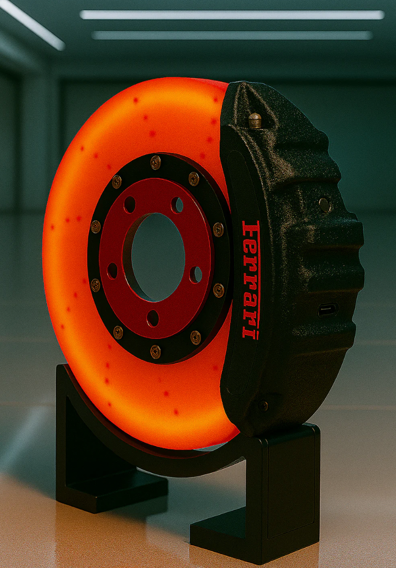 Brake Disc Lamp LED – Ferarri Style – Car Enthusiast Desk Light – USB-C Rechargeable