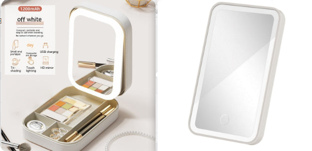 Smart Makeup Case with LED Mirror