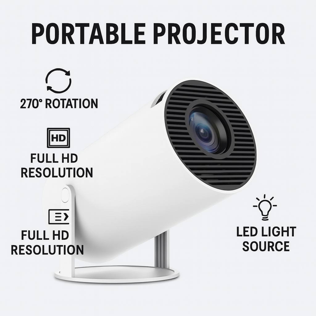 Portable Pro Projector By SERENE PETALS