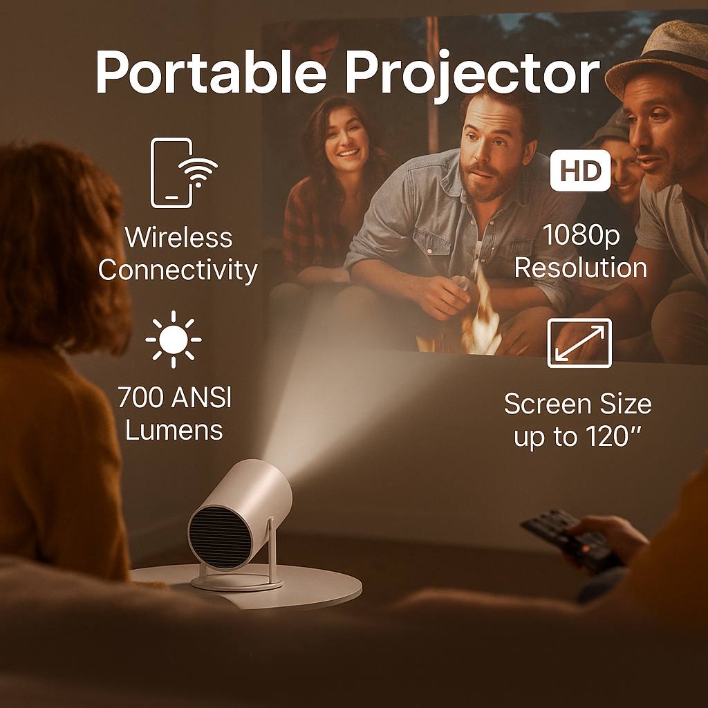 Portable Pro Projector By SERENE PETALS